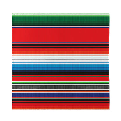 Vintage Mexican Serape Pattern Print Silk Bandana