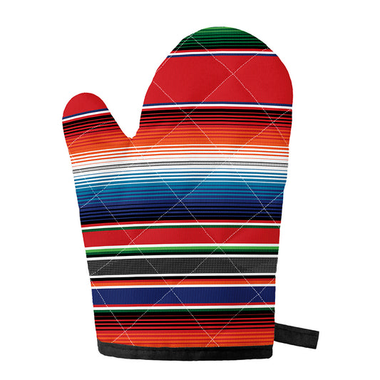 Vintage Mexican Serape Pattern Print Single Oven Mitt