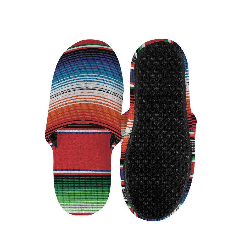 Vintage Mexican Serape Pattern Print Slippers