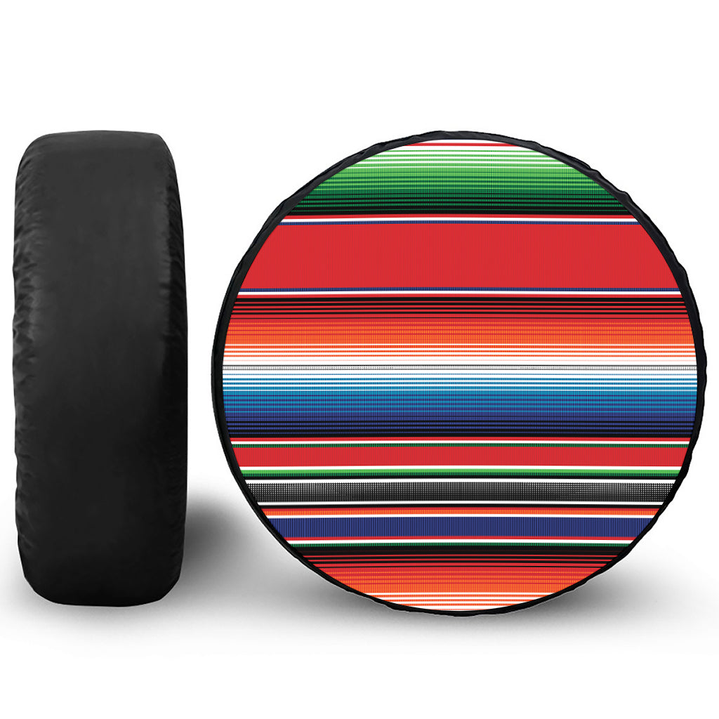 Vintage Mexican Serape Pattern Print Tire Cover