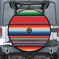 Vintage Mexican Serape Pattern Print Tire Cover With Camera Hole