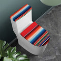 Vintage Mexican Serape Pattern Print Toilet Lid And Tank Cover Set