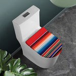 Vintage Mexican Serape Pattern Print Toilet Lid Cover