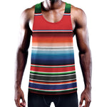 Vintage Mexican Serape Pattern Print Training Tank Top