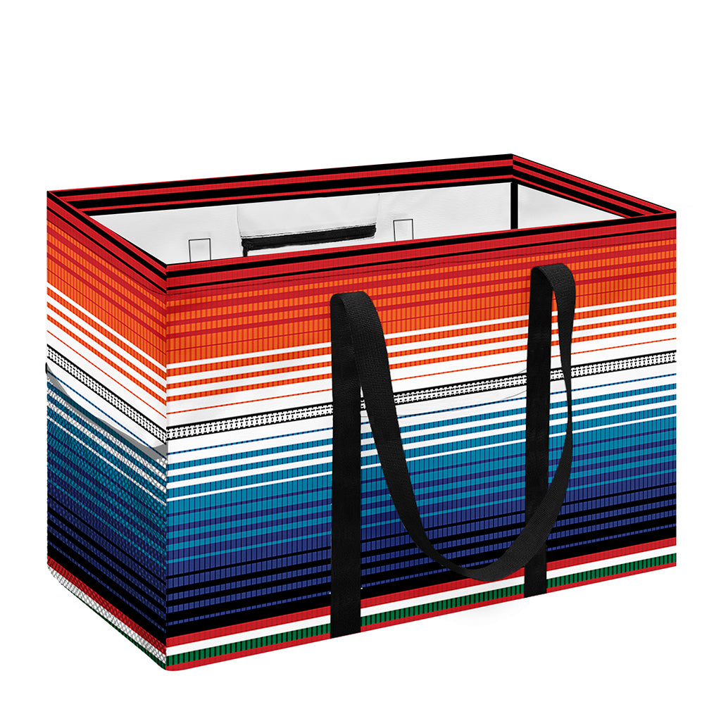 Vintage Mexican Serape Pattern Print Utility Tote Bag