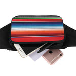 Vintage Mexican Serape Pattern Print Waist Bag