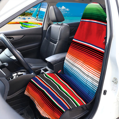 Vintage Mexican Serape Pattern Print Waterproof Car Seat Cover