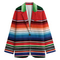Vintage Mexican Serape Pattern Print Women's Blazer