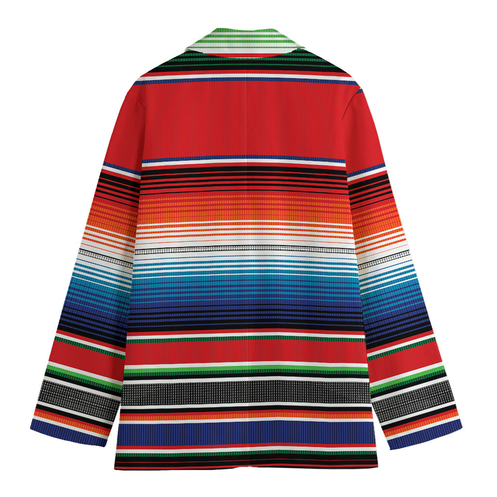 Vintage Mexican Serape Pattern Print Women's Blazer