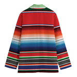 Vintage Mexican Serape Pattern Print Women's Cotton Blazer