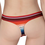 Vintage Mexican Serape Pattern Print Women's Thong
