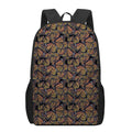 Vintage Monarch Butterfly Pattern Print 17 Inch Backpack