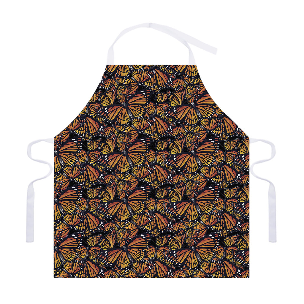 Vintage Monarch Butterfly Pattern Print Adjustable Apron