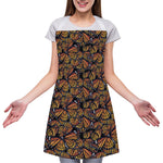 Vintage Monarch Butterfly Pattern Print Adjustable Apron