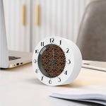 Vintage Monarch Butterfly Pattern Print Alarm Clock