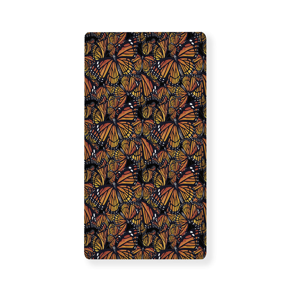 Vintage Monarch Butterfly Pattern Print Baby Crib Sheet