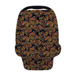 Vintage Monarch Butterfly Pattern Print Baby Seat Cover