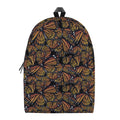 Vintage Monarch Butterfly Pattern Print School Backpack