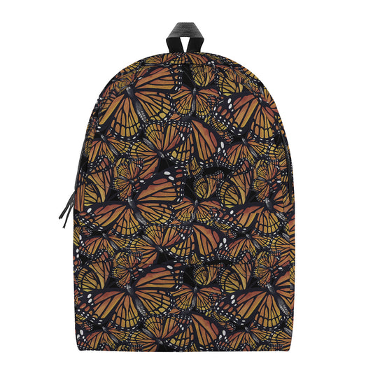 Vintage Monarch Butterfly Pattern Print Backpack