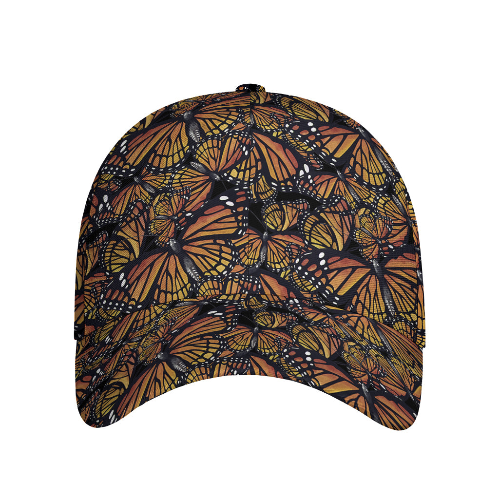 Vintage Monarch Butterfly Pattern Print Baseball Cap