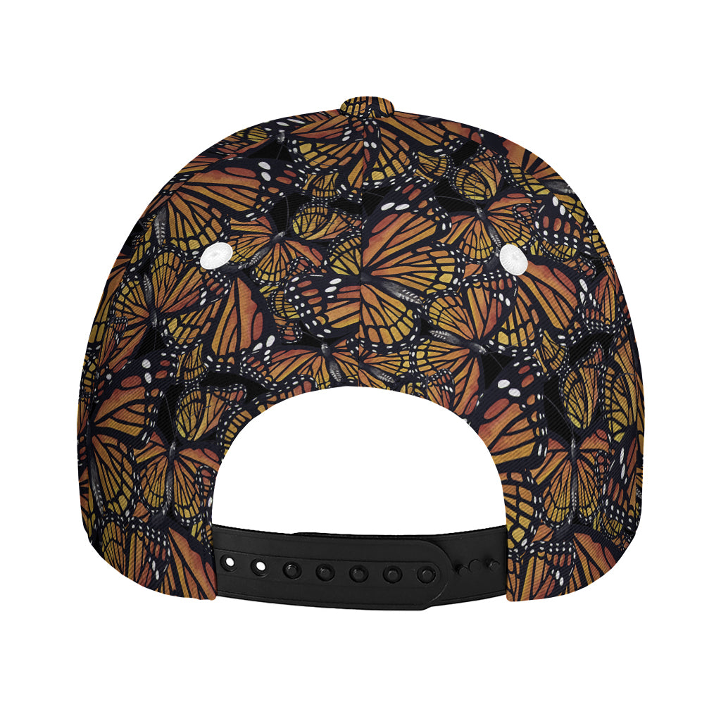 Vintage Monarch Butterfly Pattern Print Baseball Cap