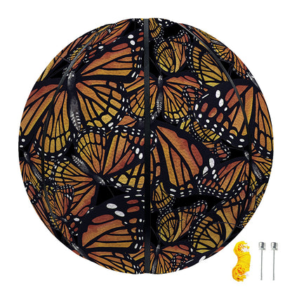 Vintage Monarch Butterfly Pattern Print Basketball