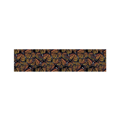 Vintage Monarch Butterfly Pattern Print Bed Runner