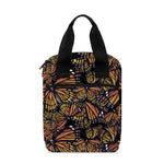 Vintage Monarch Butterfly Pattern Print Bible Tote Bag