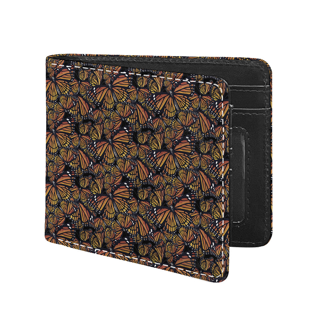 Vintage Monarch Butterfly Pattern Print Bifold Wallet