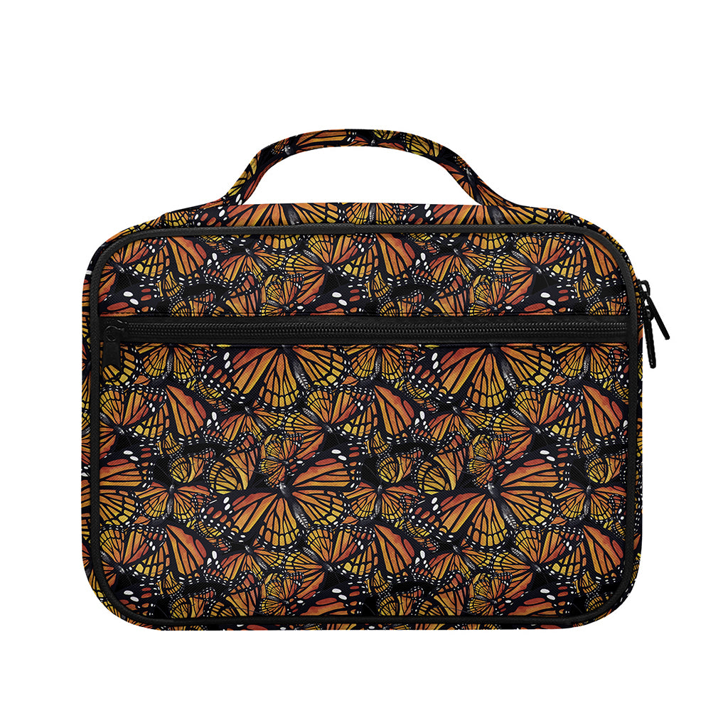 Vintage Monarch Butterfly Pattern Print Briefcase Bible Bag