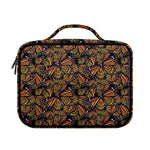 Vintage Monarch Butterfly Pattern Print Briefcase Bible Bag