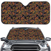 Vintage Monarch Butterfly Pattern Print Car Windshield Sun Shade