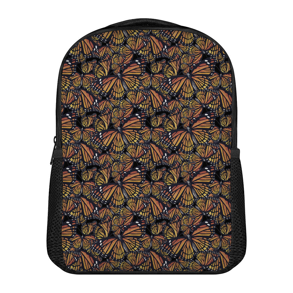 Vintage Monarch Butterfly Pattern Print Casual Backpack