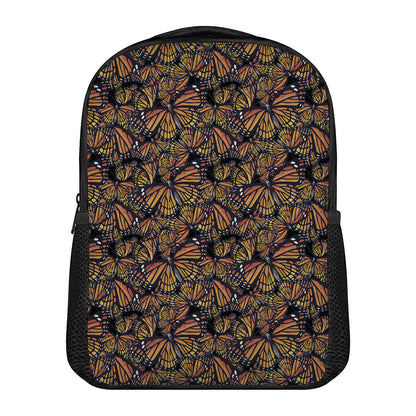 Vintage Monarch Butterfly Pattern Print Casual Backpack
