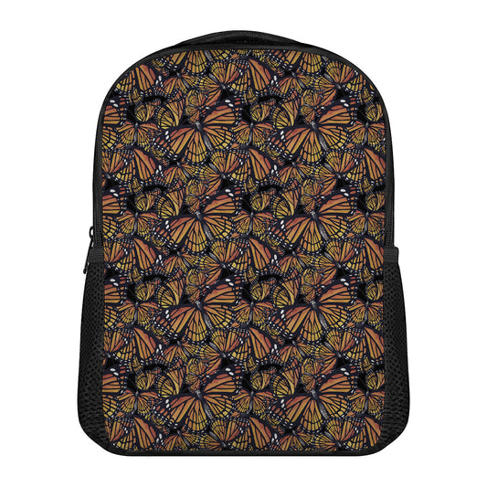 Vintage Monarch Butterfly Pattern Print Casual Backpack