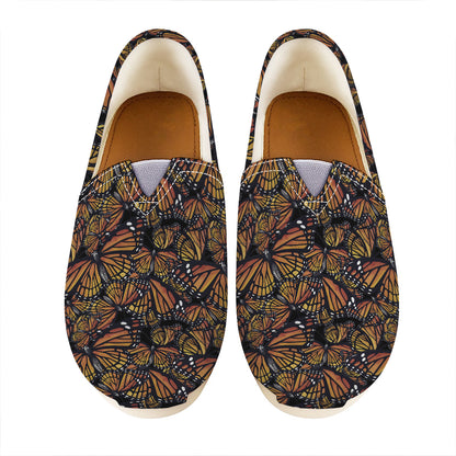 Vintage Monarch Butterfly Pattern Print Casual Shoes