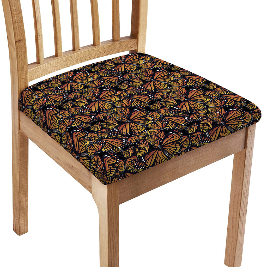 Vintage Monarch Butterfly Pattern Print Chair Cushion Cover