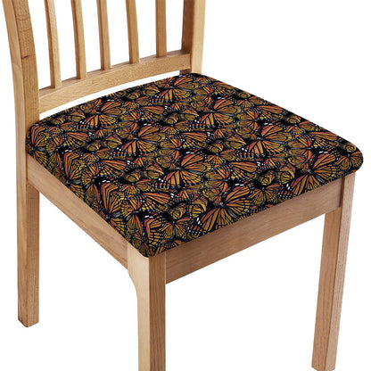 Vintage Monarch Butterfly Pattern Print Chair Cushion Cover