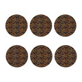 Vintage Monarch Butterfly Pattern Print Coaster Set