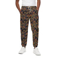 Vintage Monarch Butterfly Pattern Print Cotton Sweatpants