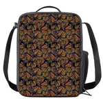 Vintage Monarch Butterfly Pattern Print Crossbody Lunch Bag