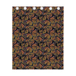 Vintage Monarch Butterfly Pattern Print Curtain
