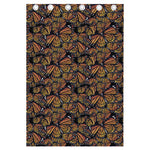 Vintage Monarch Butterfly Pattern Print Curtain