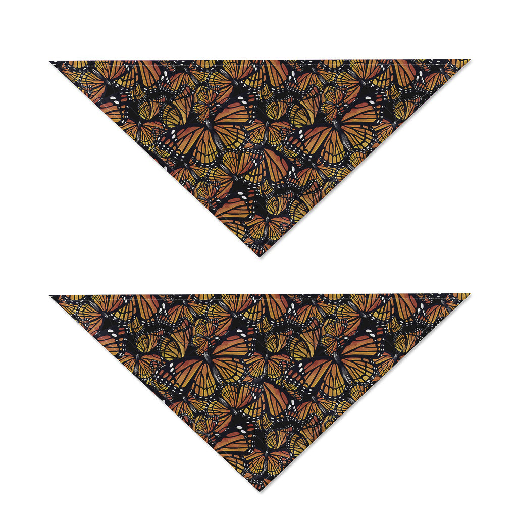 Vintage Monarch Butterfly Pattern Print Dog Bandana