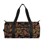 Vintage Monarch Butterfly Pattern Print Gym Bag