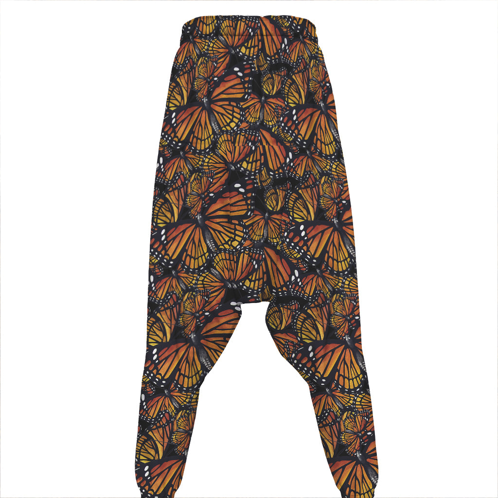 Vintage Monarch Butterfly Pattern Print Hammer Pants