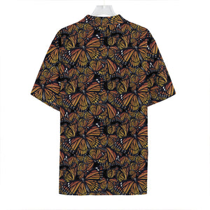 Vintage Monarch Butterfly Pattern Print Hawaiian Shirt