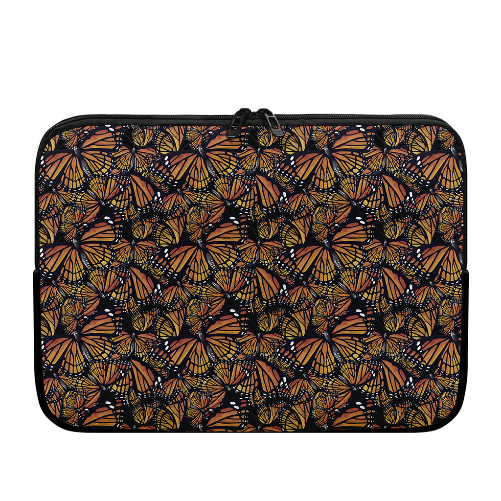 Vintage Monarch Butterfly Pattern Print Laptop Sleeve