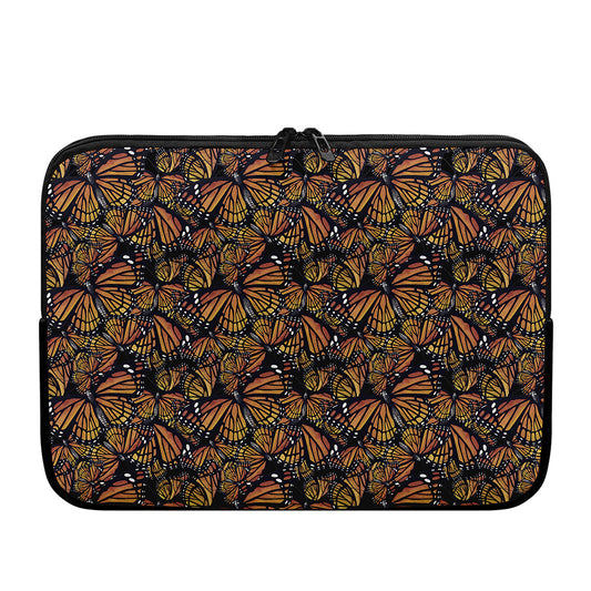 Vintage Monarch Butterfly Pattern Print Laptop Sleeve