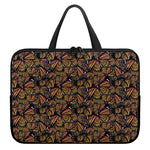 Vintage Monarch Butterfly Pattern Print Laptop Sleeve With Handle